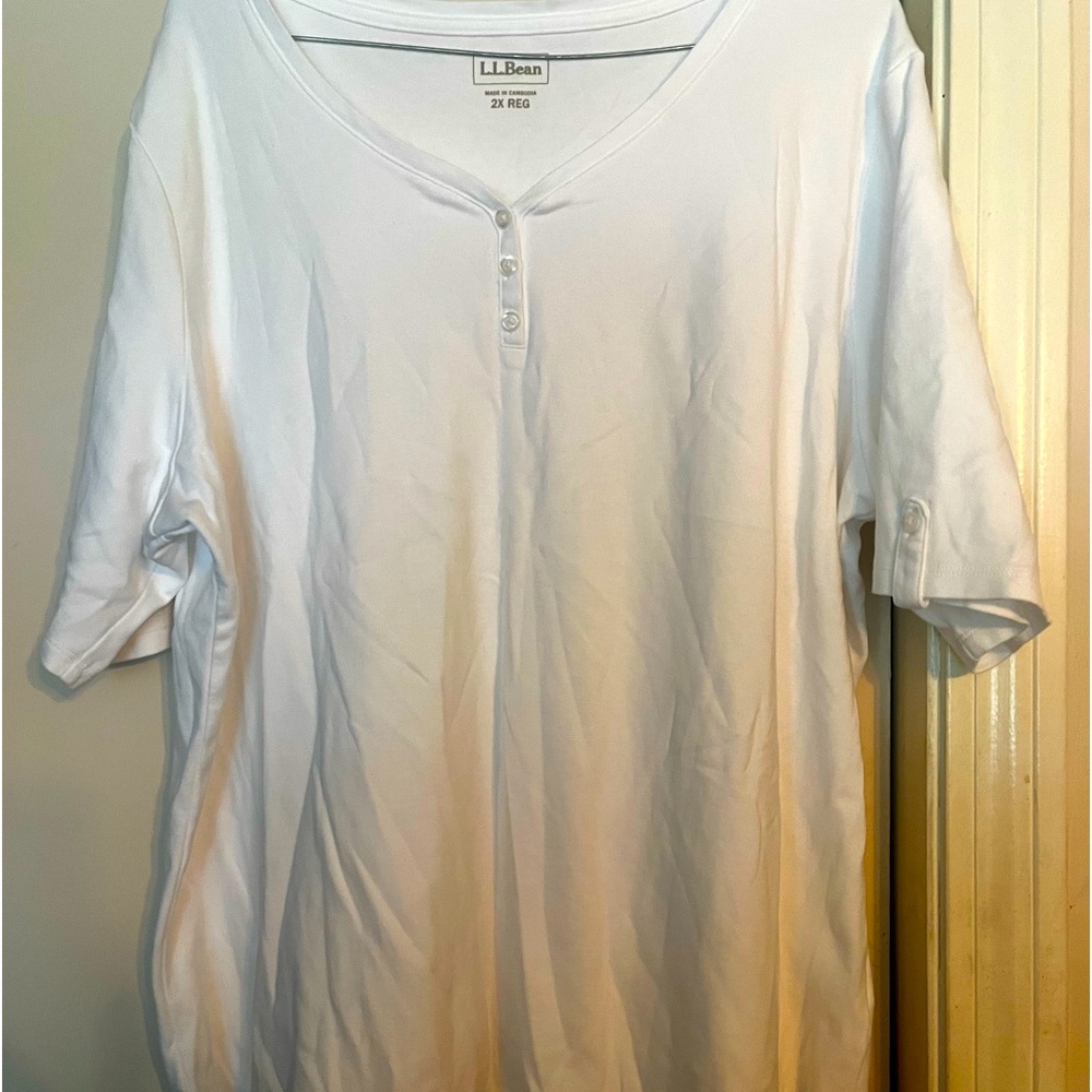 LLBean white tee